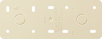 Gira Placa de montaje de 3 pliegues para montaje en superficie Crema Blanco - 008313