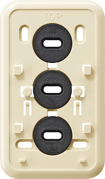 Gira Placa de montaje Click 2 vías Combo Superficie Crema Blanco - 008010 [5 piezas]