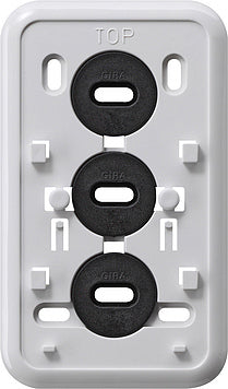Gira Placa de montaje Click-It Combinación de 2 vías Blanco Puro - 008011 [5 piezas]