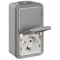 Legrand Plexo IP55 Interruptor vertical Combinación de tomas - 069746