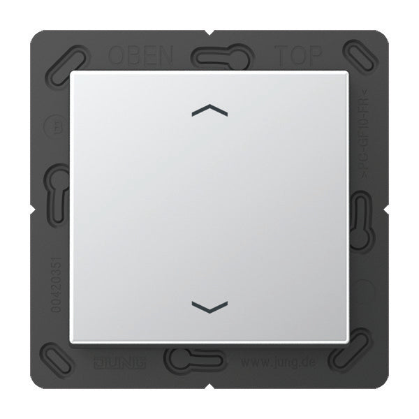 Transmisor de pared Jung EnOcean A500 de aluminio con radio de 2 canales - ENOA590PAL