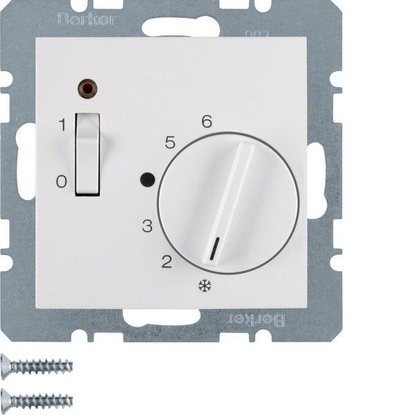 Termostato de ambiente Hager Berker con contacto de ruptura e indicador LED - 20308989