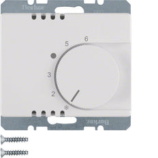 Termostato Hager Berker Con Contacto Conmutado Blanco Polar Brillante - 20260069