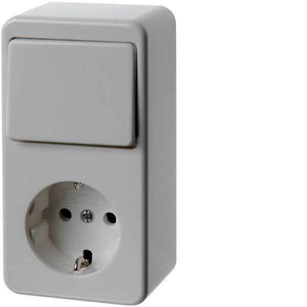 Hager Berker Interruptor Combinado de Montaje en Superficie Blanco Polar Brillante - 61479649