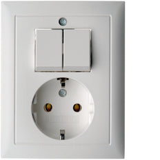 Hager Berker Serie S1 Interruptor Toma de Corriente con Tapa - 6143551949