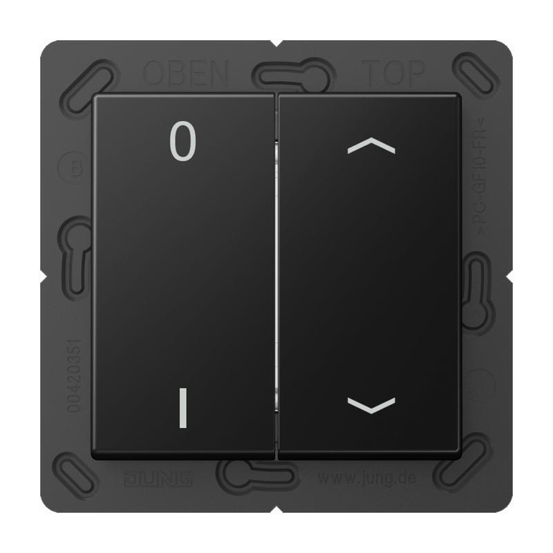 Jung EnOcean Transmisor de pared de 4 canales con símbolos 0 I y flecha - ENOA595P01SWM