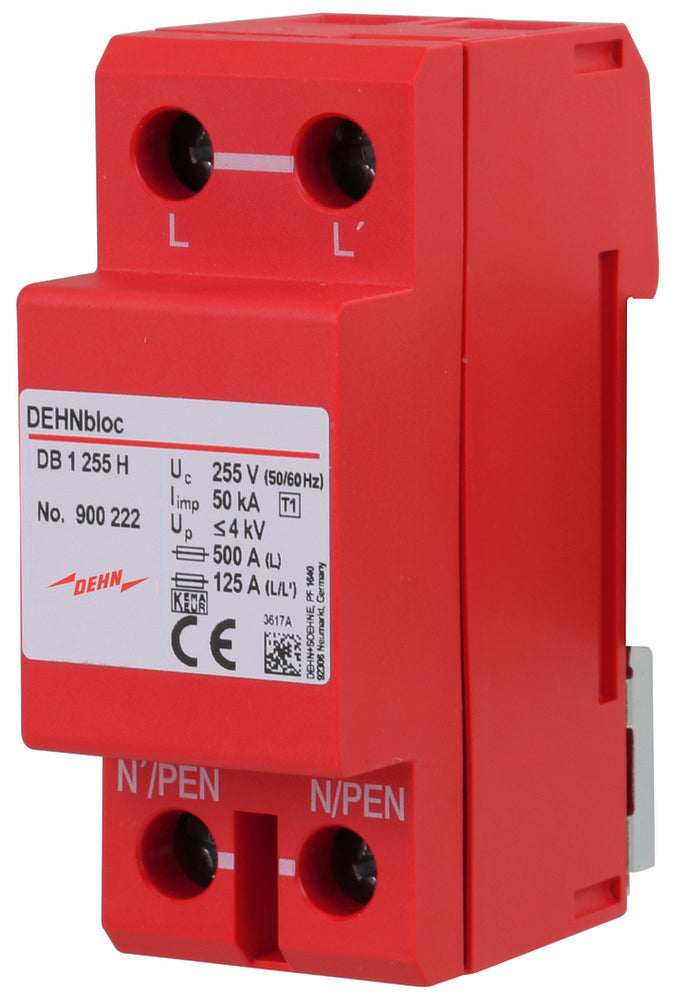 DEHNbloc 1 H 1-Pole 255V AC Pararrayos - 900222