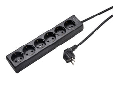 Martin Kaiser Toma de 6 vías en ángulo recto con cable de 5 m Negro - 1060ZL5-15W/SW