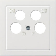 Placa de cubierta de 4 vías Gira F100 blanco puro - 0259112