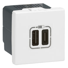 Legrand Mosaic Cargador USB Tipo C 2 Módulos Blanco - 077590