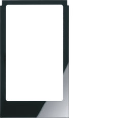 Hager Marco de Cristal Angular Grande Negro - WD2235
