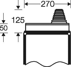 Hensel Brida de Montaje Pared Tamaño 2 - Con Arandela de Entrada 1x 72mm - FP FG 272