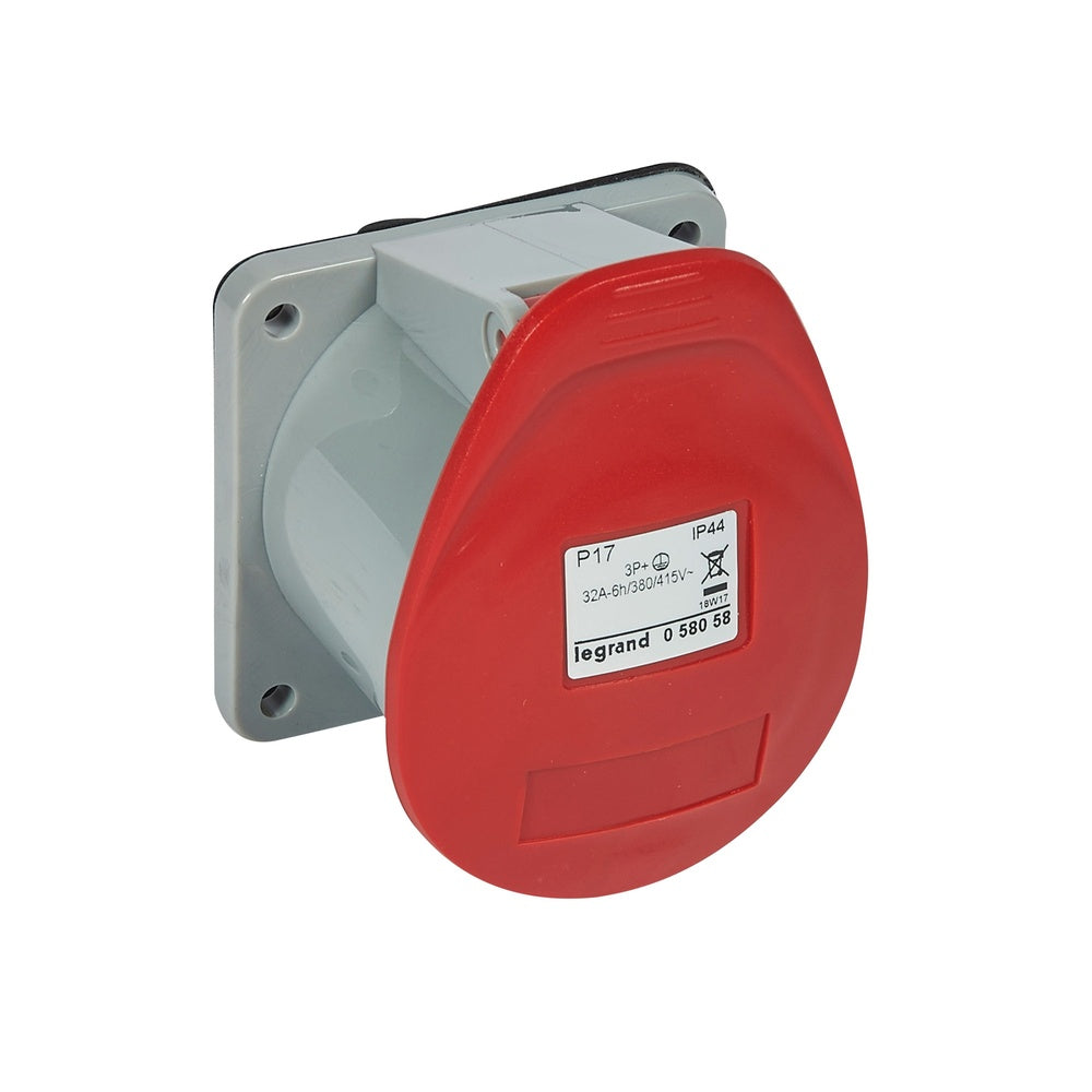 Legrand Enchufe 400V 32A 4P Recto P17 IP44 - 058058