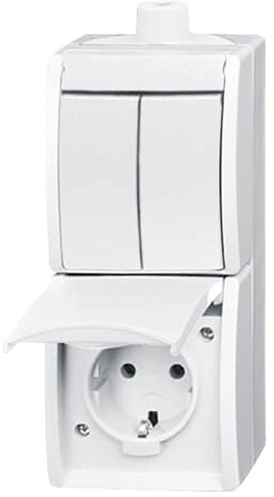 ABB Interruptor Combo Busch-Jaeger Toma de Corriente Serie IP44 - 2CKA001684A0328