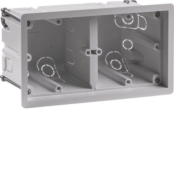 Hager Berker Caja mural de 2 vías para montaje empotrado Gris claro - 18721020