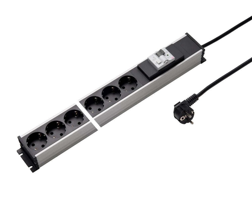 Martin Kaiser Regleta 6 tomas 16A Interruptor automático 3m de cable - 1339ZL6L-SW3 [10 Piezas]