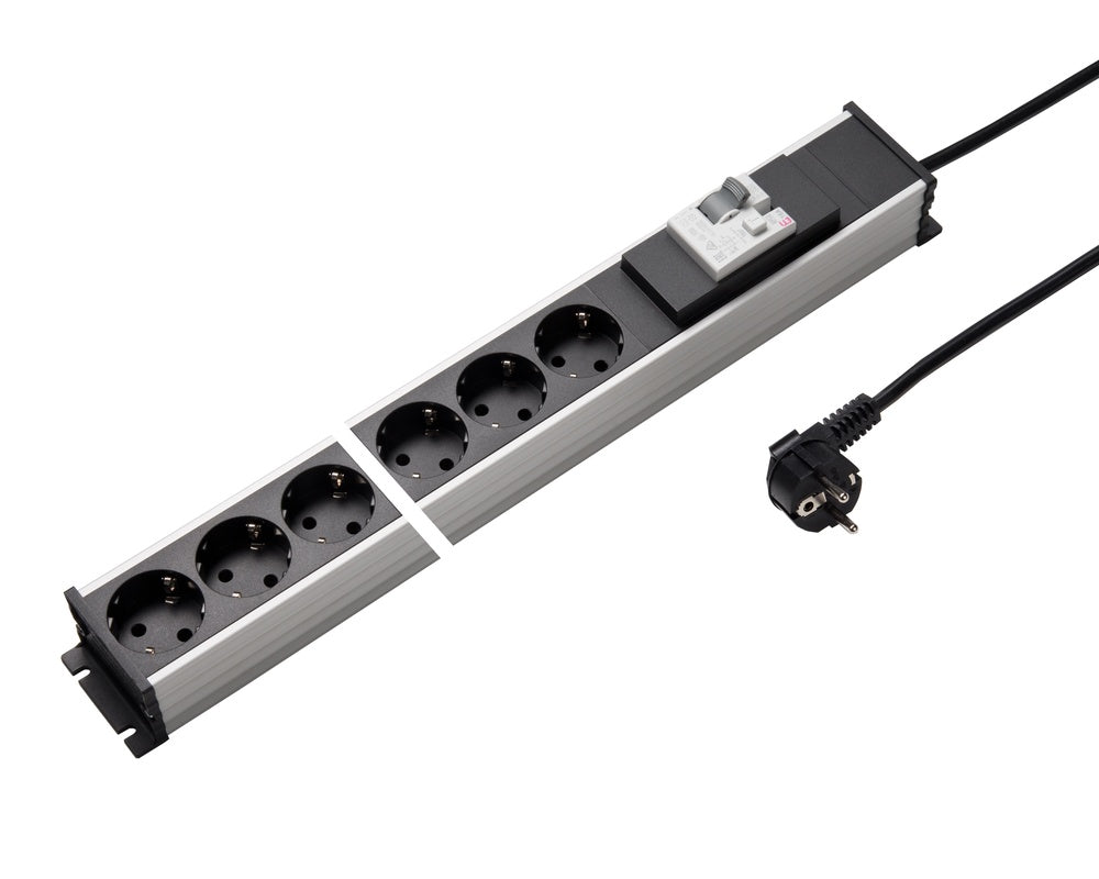 Regleta de 6 vías Martin Kaiser con interruptor diferencial 16A - 1337ZL6SW3 [10 Piezas]
