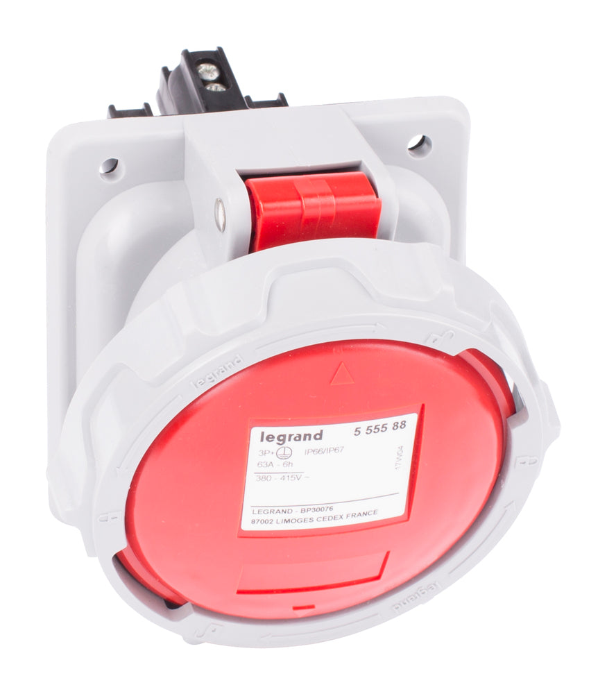 Legrand Enchufe Empotrable CEE 400V 63A 3P+A IP67 P17 - 555588