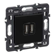 Legrand Enchufe Con 2 Puertos USB Tipo A Dispositivo Completo Negro - 741431