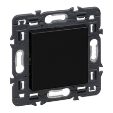 Legrand Val Full Device Placa negra con tornillo de fijación - 741480