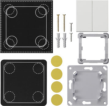 Gira EnOcean Emisor de pared Sistema 2V 55 Kit de montaje Blanco mate - 823227