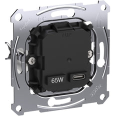 Schneider Merten Cargador USB Tipo 1x USB C 65W PD - MTN4366-0130