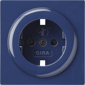 S-Color Cubreenchufe De Pared Azul Con Persiana Y Toma De Tierra - 092146
