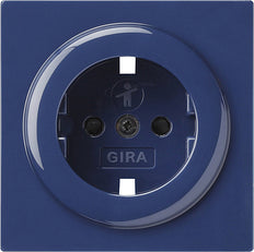 S-Color Cubreenchufe De Pared Azul Con Persiana Y Toma De Tierra - 092146