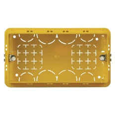 Bticino Caja Mural Cuadrada Amarilla De 4 Módulos 130x71x52mm - BT504E [5 Piezas]
