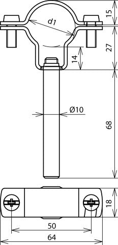 Soporte de conductores Dehn para conductor de potencia HVI - 253330