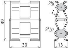 Dehnclip Abrazadera De Refuerzo Para Rd 8mm Y Rd 10mm - 308131 [2 piezas]