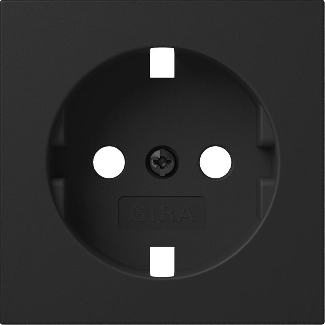 Gira System 55 Tapa de toma Schuko negra sin salida - 4920005