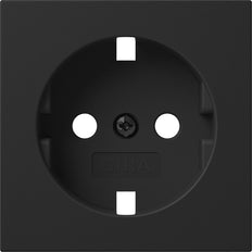 Gira System 55 Tapa de toma Schuko negra sin salida - 4920005