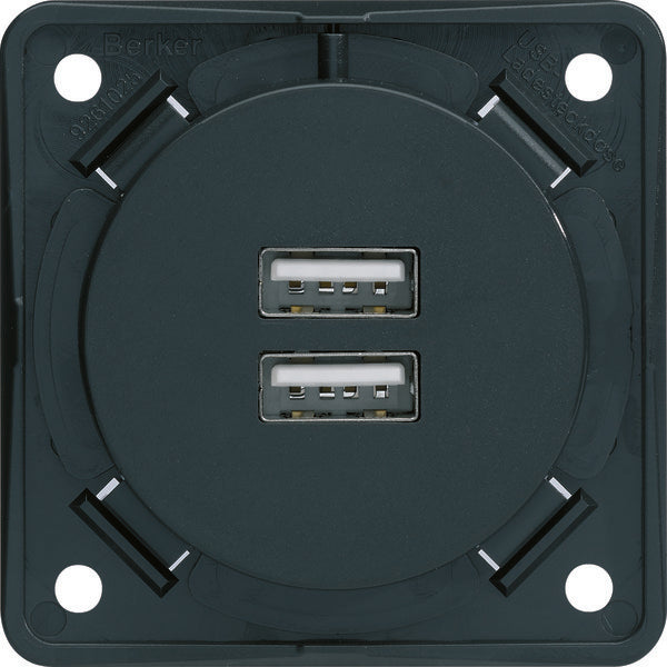 Toma de carga USB Integro 230V 3A Antracita Mate - 926102505