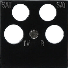 Gira 4-Way Coaxial Satélite Accesorio Tapa Placa Negro - 025910