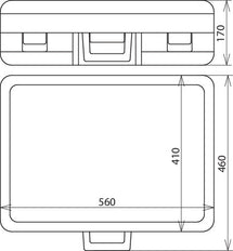 Estuche de plástico Dehn con soporte para juego de limpieza en seco NS - 785506