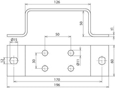 Barra colectora de puesta a tierra Dehn Acero inoxidable Con 2x2 Terminales - 472109