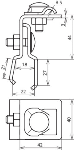 Dehn Soporte De Aluminio Para Conductor De Techo Para Techos De Estaño Rd 6-10mm - 223070
