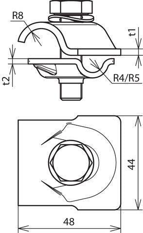 Abrazadera Dehn MV 8-10/16mm Acero Inoxidable Con Tornillo Hexagonal - 392059