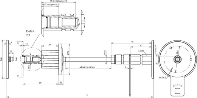 Pasamuros Estanco Dehn Para Espesores 400-500mm StSt V4A - 478550