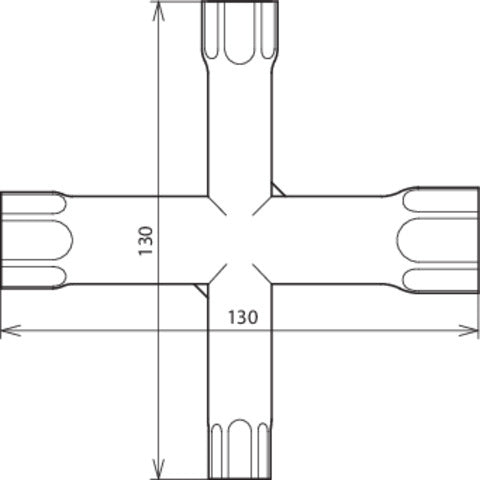 Llave araña galvanizada Dehn Tamaño 10 13 17 19 Accesorio - 572000