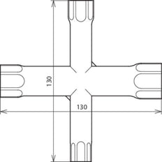 Llave araña galvanizada Dehn Tamaño 10 13 17 19 Accesorio - 572000