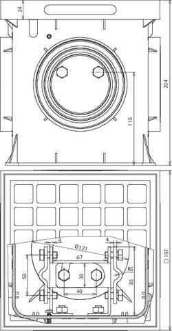 Caja de Juntas de Ensayo Dehn UF Plástico FL40 197x197x204mm - 549050