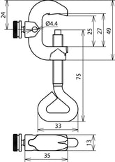 Pinza de ensayo Dehn MCI Tzn con rango de sujeción de 2-21mm - 588000