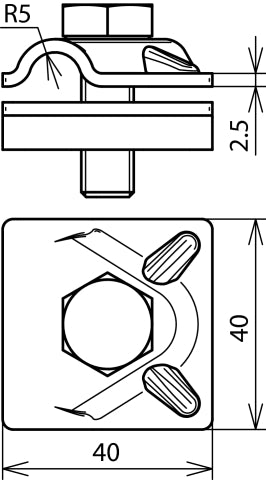 Soporte de pinza de MT Dehn para tendido de conductores - 105079