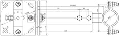 Dehn Soporte De Montaje Ajustable Para Tubos D 60mm Rango 250-350mm - 105345