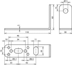 Soporte Dehn 90 Grados StSt 110x60x30mm Para Dehniso - 106310