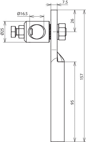 Adaptador Dehn Para Posicionamiento Vertical De Varillas D 16mm St/Tzn - 106008
