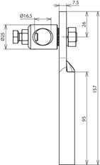 Adaptador Dehn Para Posicionamiento Vertical De Varillas D 16mm St/Tzn - 106008