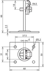 Dehn Soporte De Conductor De Techo St Tzn Para Rd 6-10mm Con Placa 50 - 202030